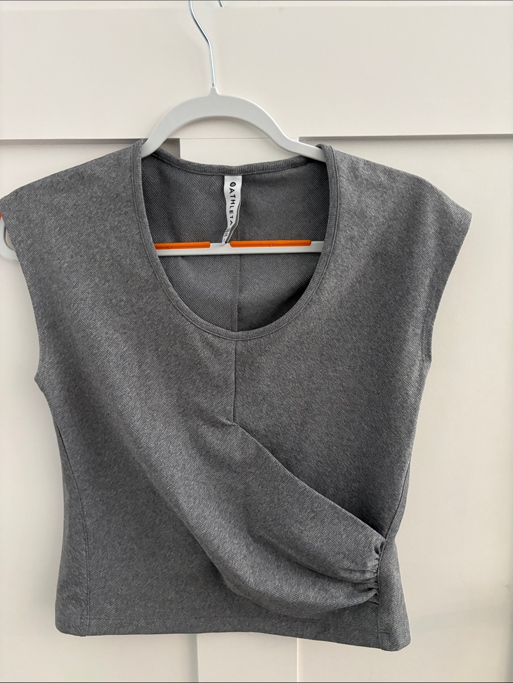 Athleta Heather Gray Twist-Front Sleeveless Tank